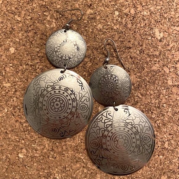 Jewelry - Silver Aztec Earrings